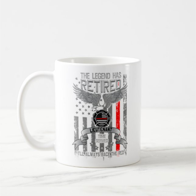 Mug Pompier Retiret Thin Red Line Retraité Légende (Gauche)