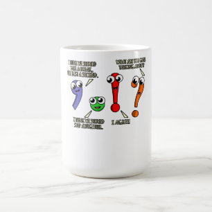 Mug Ponctuation Marques Anglais Enseignant Étudiant