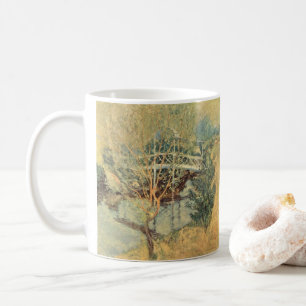 Mug Pont blanc par Twachtman, impressionnisme Vintage