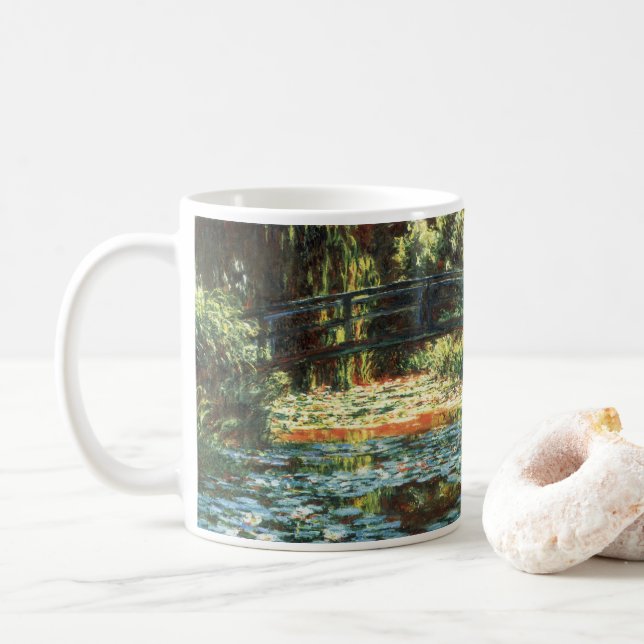 Mug Pont sur l'étang Nénuphar par Claude Monet (Avec donut)