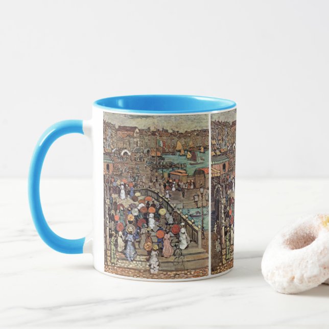 Mug Ponte Della Paglia, Venise par Maurice Prendergast (Avec donut)