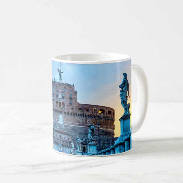 Mug Ponte Sant'Angelo à l'aube - Rome Italie (Devant droit)
