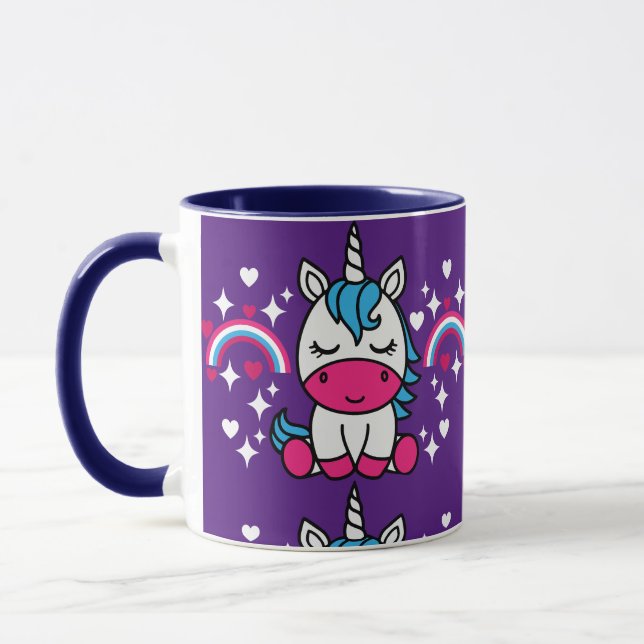 Mug Pony de licorne violette (Gauche)