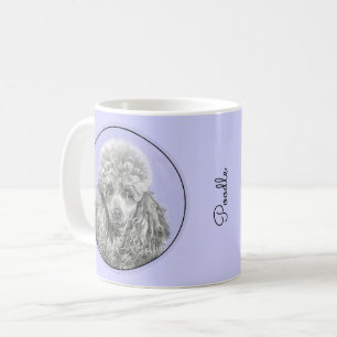 Mug Poodé Jouet miniature Argent gris bleu Chien Art