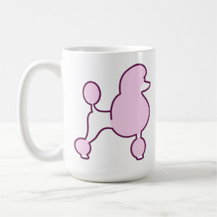 Mug Poodé rose de texte personnalisé