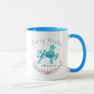 Mug Poodle bleu pastel raffiné   Cadeau de Noël person