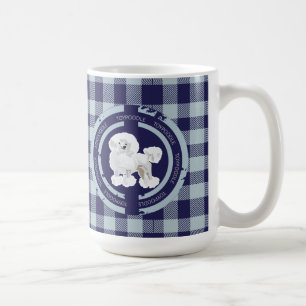 MUG POODLE DE JOUET DE CHIEN (BLEU)