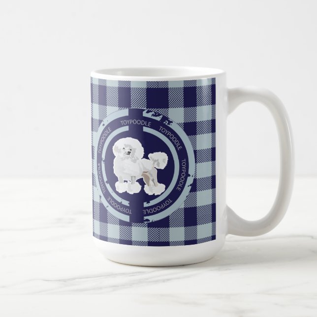 MUG POODLE DE JOUET DE CHIEN (BLEU) (Droite)