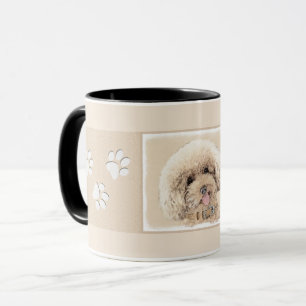 Mug Poodle Miniature Toy Apricot Crème Chien Brown Art