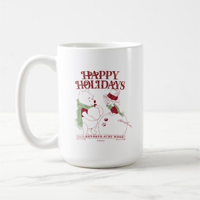 Mug Pooh & Piglet | Joyeuses fêtes (Gauche)