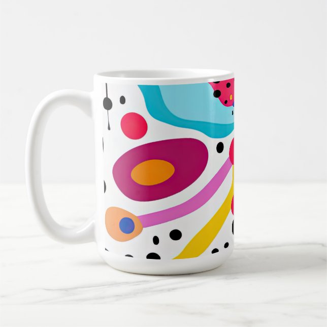Mug Pop Art Abstrait Motif, Pop Art inspiré Motif (Gauche)