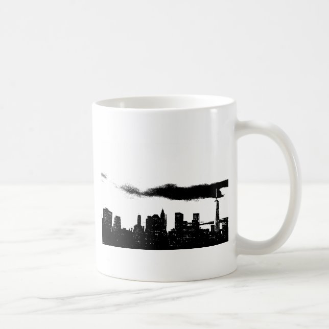 Mug Pop Art Black White New York City (Droite)