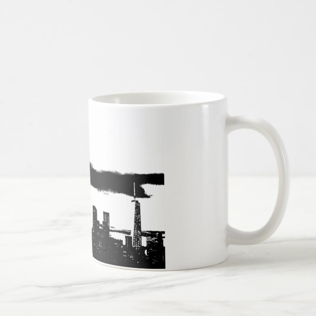 Mug Pop Art Black White New York City (Droite)