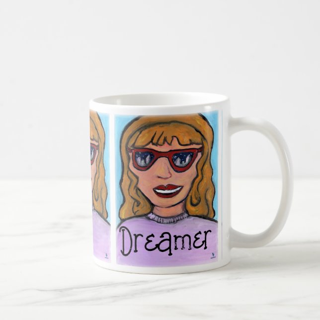 Mug Pop Art Cartoon Fille Ado Fun Preppy Unique (Droite)