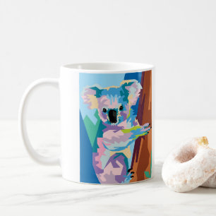 Mug Pop Art coloré Koala Portrait