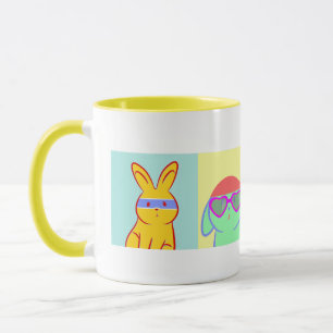 Mug Pop Art Cute Rabbits