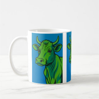 Mug pop art vache verte