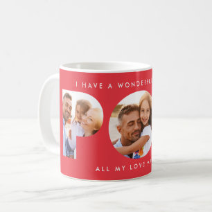 Mug Pop multiphoto moderne typographie élégant rouge