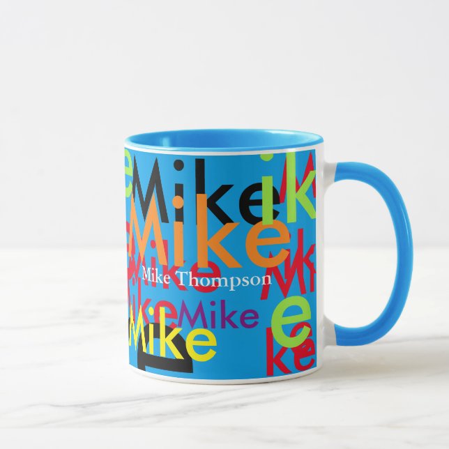 Mug pop noms colorés original, cool & moderne (Droite)