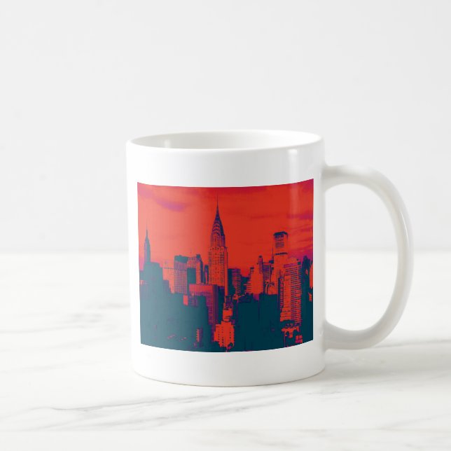 Mug Pop Style Rouge Retro Art New York City (Droite)