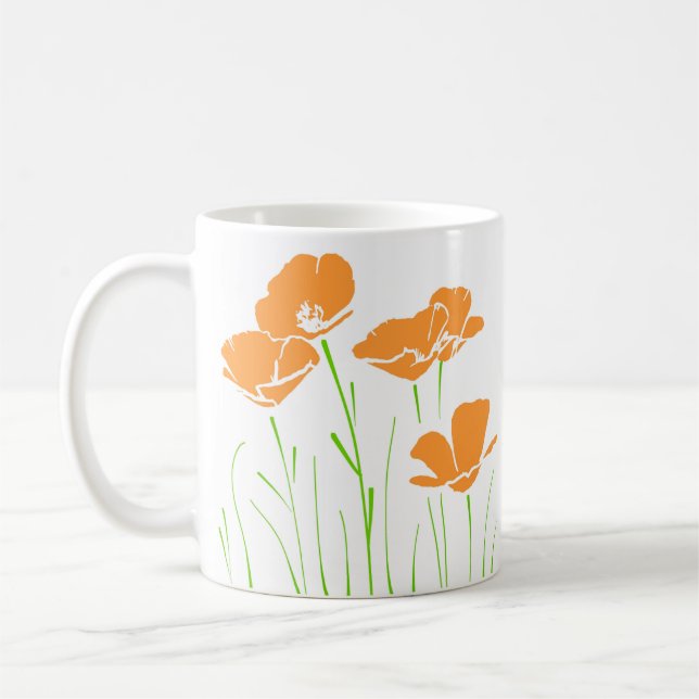 Mug Poppies californiennes à cinq mains (Gauche)