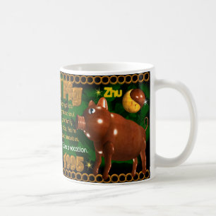 Mug Porc en bois 1935, zodiaque de 1995 Chinois
