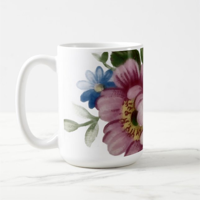Mug Porcelain Inspired Floral (Gauche)