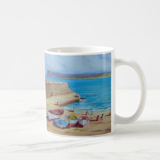 Mug Port de Ballycastle, peinture à l'huile d'Antrim (Droite)