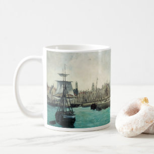 Mug Port de Calais par Manet, Art Impressionniste Vint