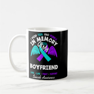 Mug Porter du sarcelle et du violet en mémoire du desi