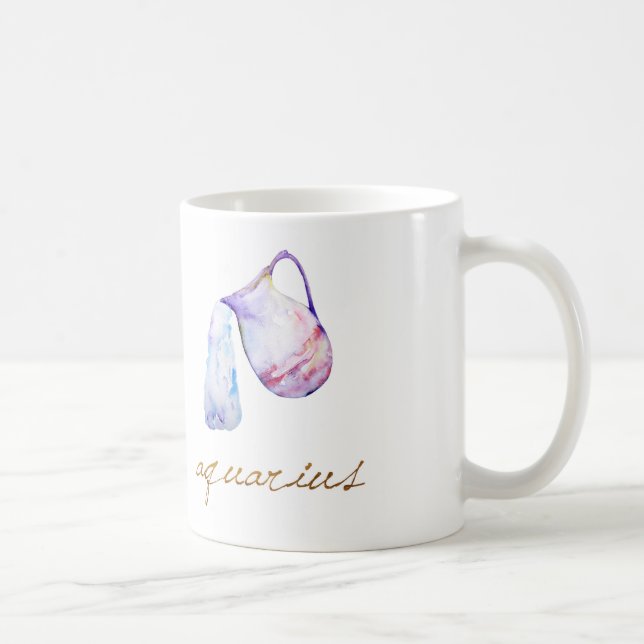 Mug Porteur de l'eau de Verseau d'aquarelle (Droite)