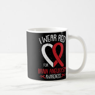 Mug Portez le rouge pour le cerveau Aneurysme Sensibil