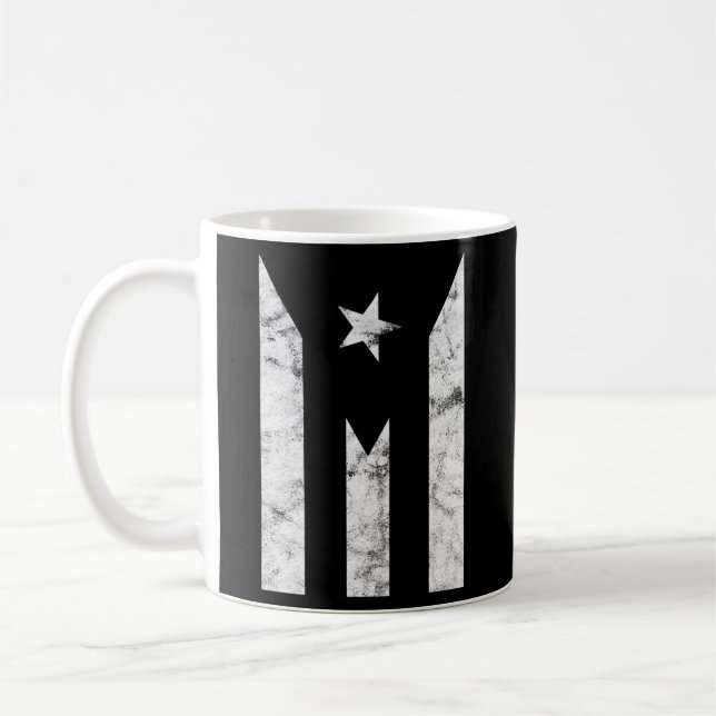 Mug Porto Rico Black Flag Fierté portoricaine Indépend (Gauche)