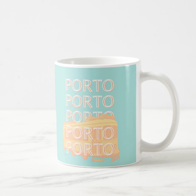 Mug Porto Travel Art, Portugal Travel Art, Pastel (Droite)