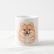 Portrait aquarelle de Pomeranian