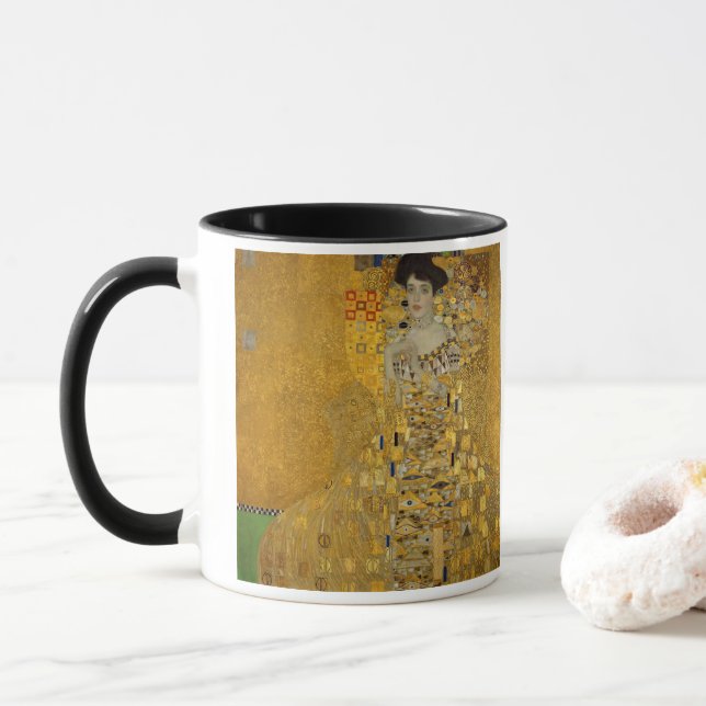 Mug Portrait d'Adele Bloch-Bauer I par Gustav Klimt (Avec donut)