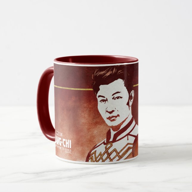 Mug Portrait d'aquarelle Shang-Chi (Devant gauche)