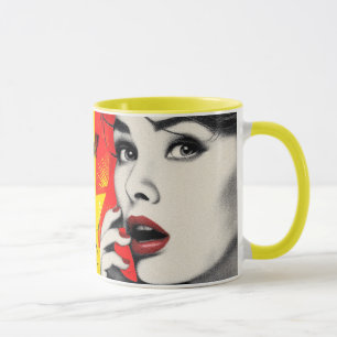 Mug Portrait d'art pop double 