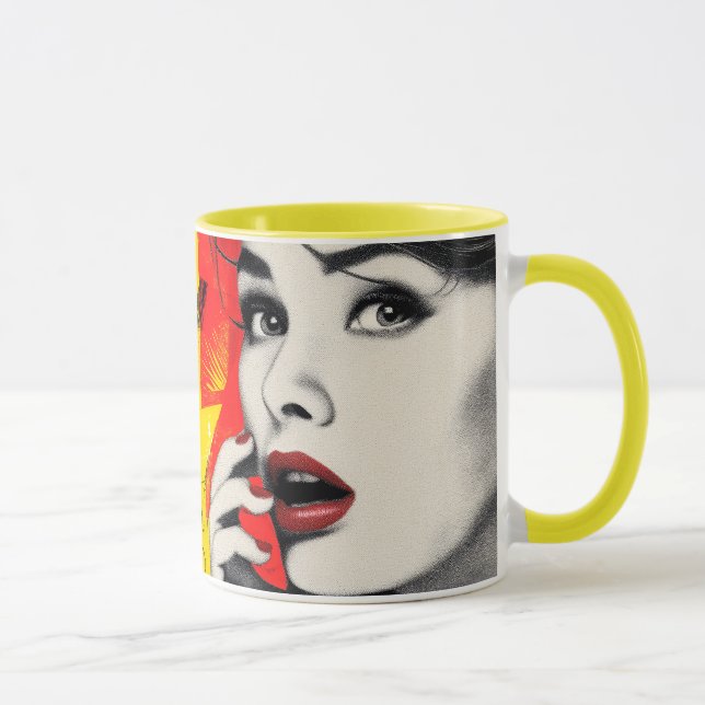 Mug Portrait d'art pop double  (Droite)