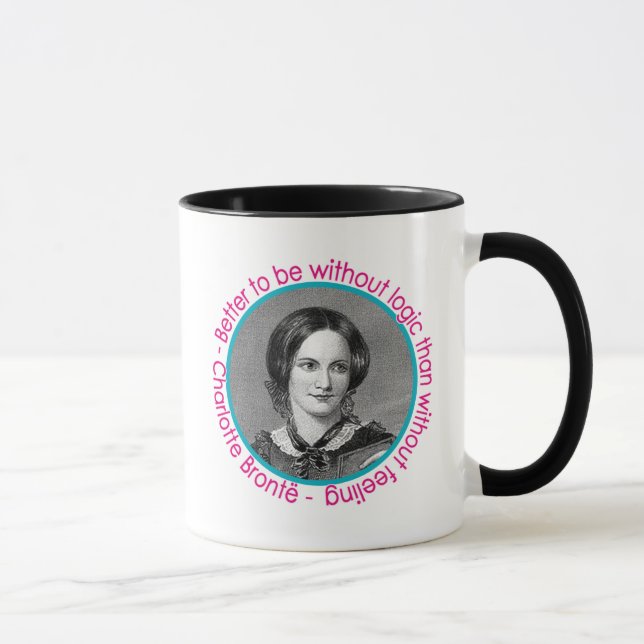 Mug Portrait de Charlotte Bronte avec la citation (Droite)