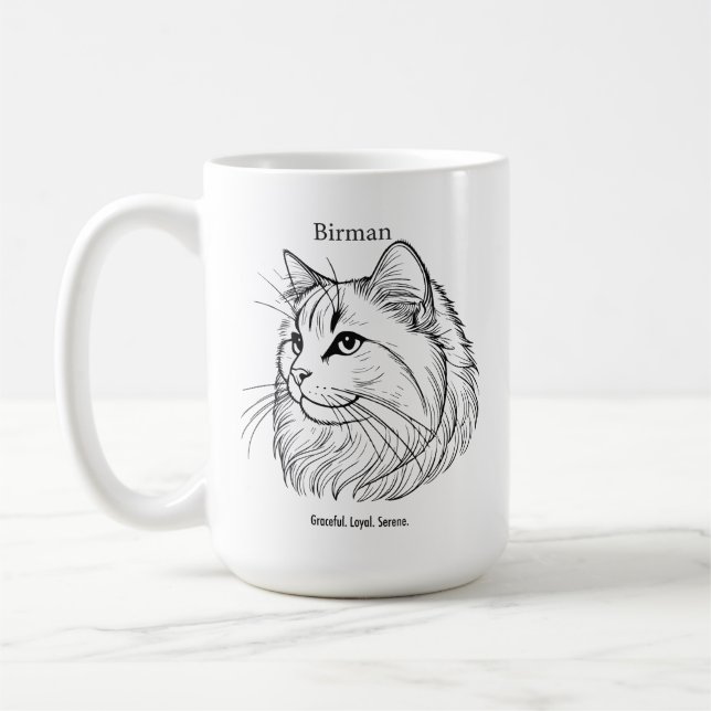 Mug Portrait de chat Birman (Gauche)