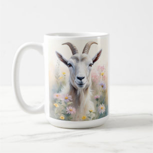 Mug Portrait de chèvre de champ pastel doux