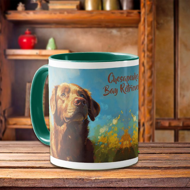 Mug Portrait de chien de recherche de la baie Chesapea (Créateur téléchargé)