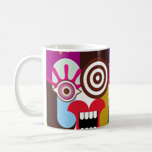 Mug Portrait de deux femmes - illustration couleur. Fe