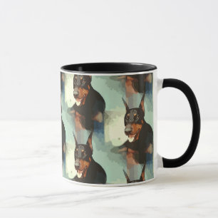 Mug Portrait de Pinscher de dobermann