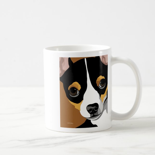 Mug Portrait d'illustration de chien (Droite)