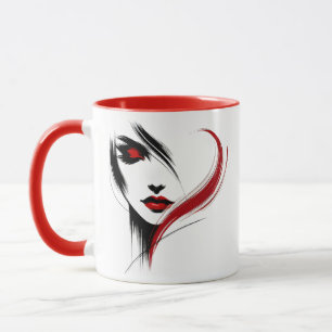 Mug Portrait du visage d'une femme en paix.