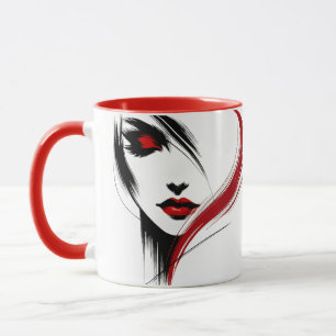 Mug Portrait d'une femme en paix.