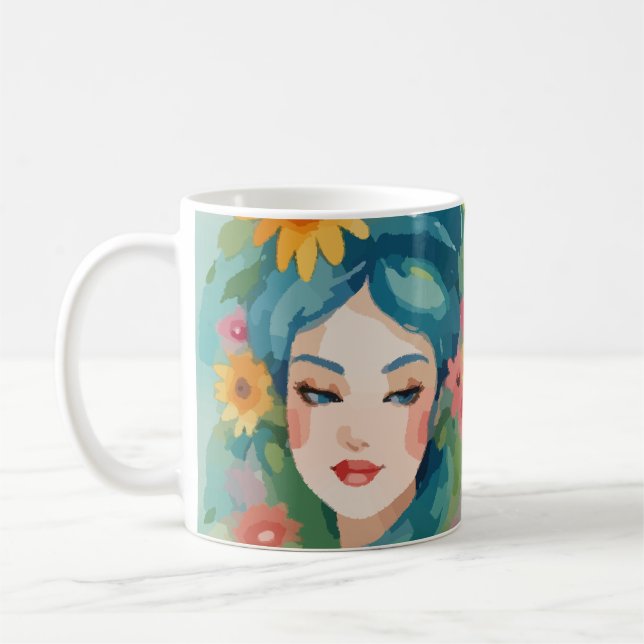 Mug Portrait Floral Daydream (Gauche)