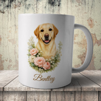 Mug Portrait Floral Labrador